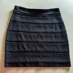 PAIGE Black Mini (Bandage style) Skirt w/ Double Zip